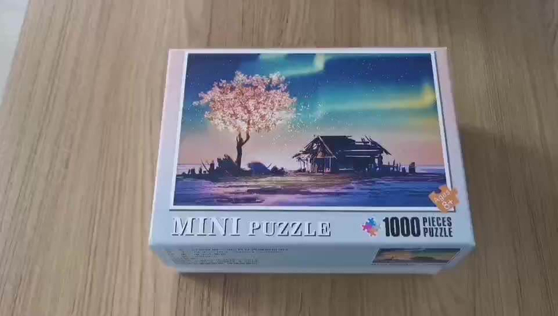Высококачественный пейзажный принт Индивидуальный картон 1000 штук Пазл для взрослых