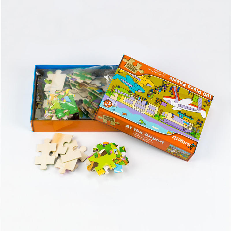 Подгонянные игрушки мозаики головоломки детей деревянные для игрушек мозаики животных мультфильма детей